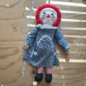 Extra large Raggedy Ann Rag Doll with Blue Dress 38” Tags